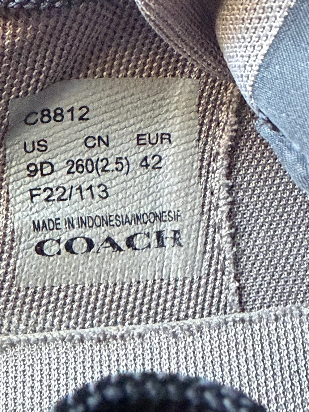 Coach City Sneaker Men 9D Black Gray Signature Jacquard Monogram Sneakers C8812